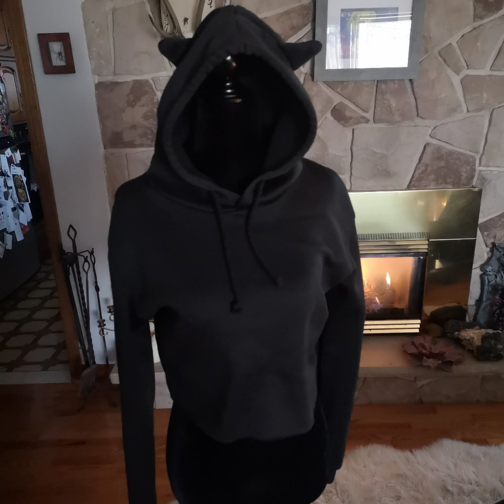 Cat Ear Crop Top Hoodie